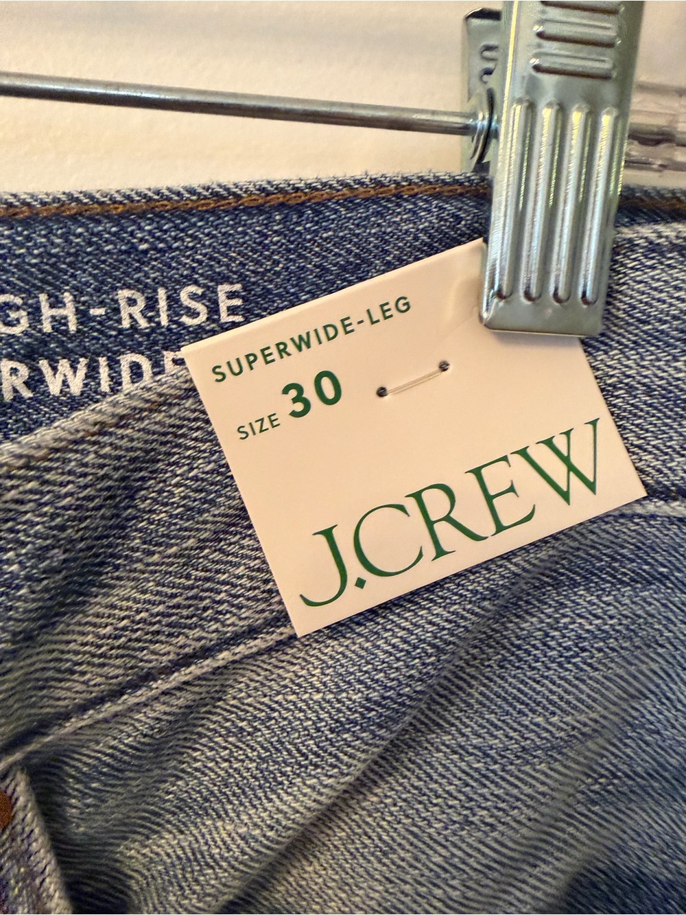 J. Crew High Rise Super Wide-Leg Jeans. Size 30. Elliot wash - Picture 9 of 16